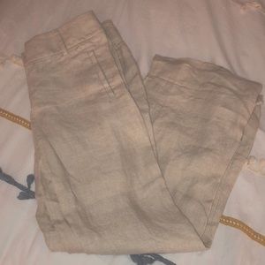 LOFT linen tailored pant